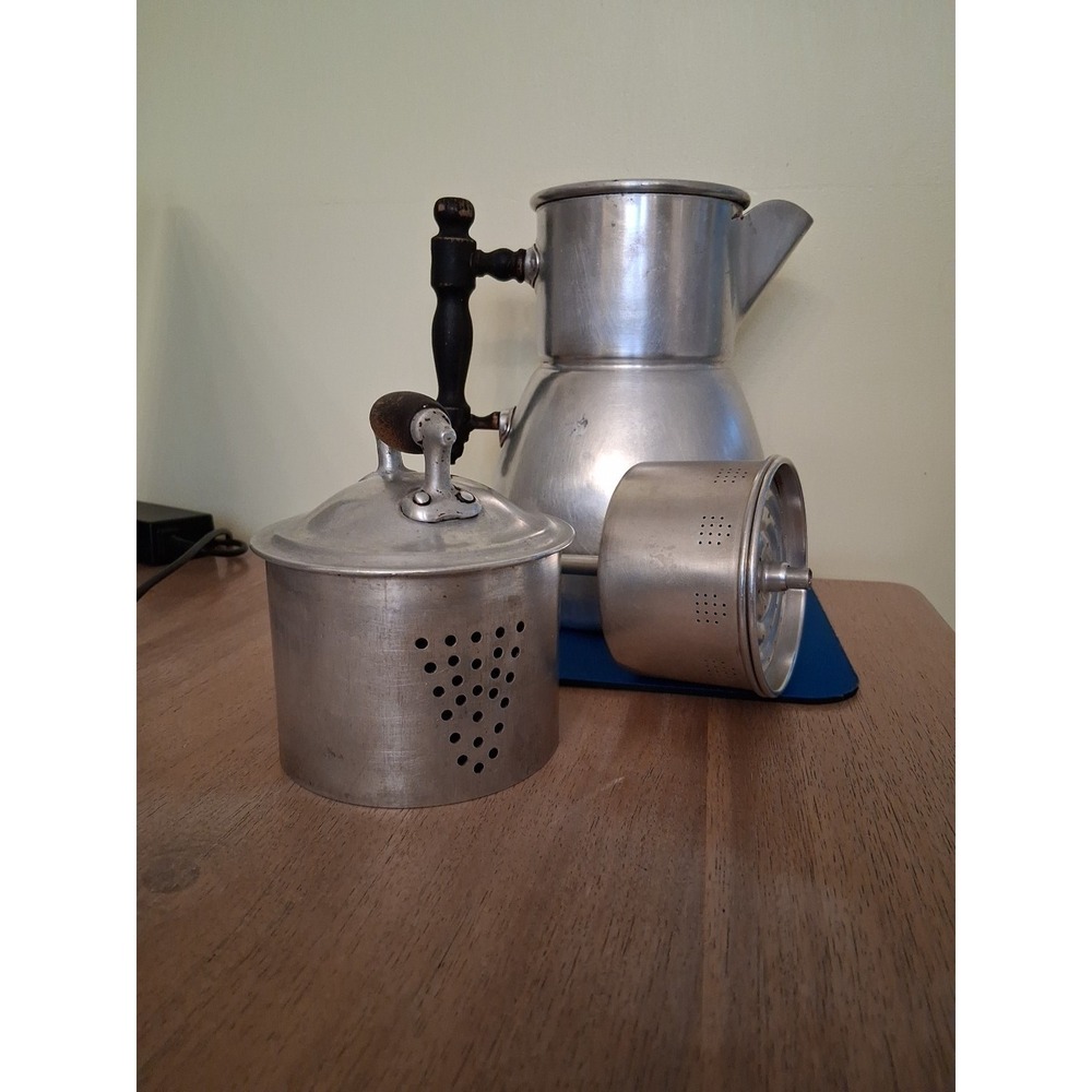 WearEver 1902 Aluminum Vintage Coffee Pot with Filter Basket Percolator Tube Lid - Picture 4 of 11